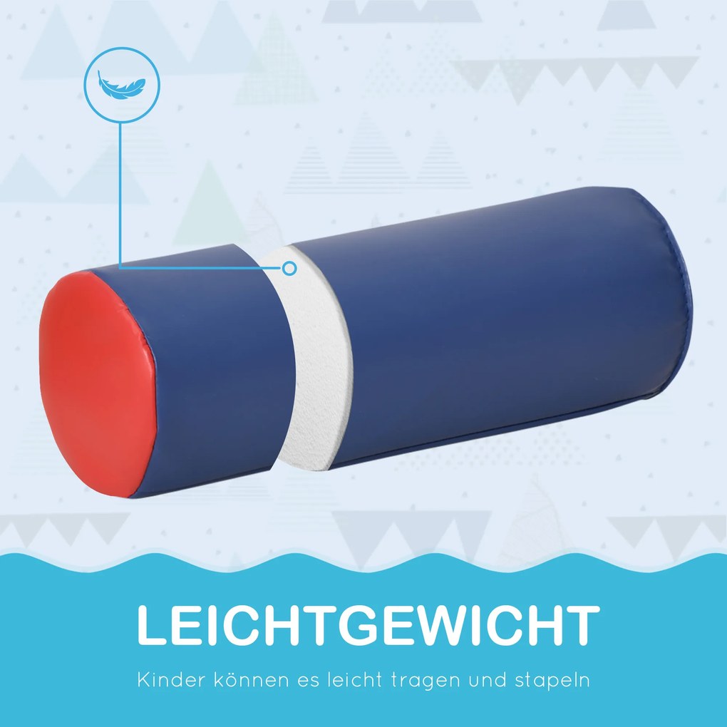 HOMCOM Μαλακά τουβλάκια, σετ 7 τεμαχίων, ασφαλές υλικό, μαλακό και εύκολο στη φροντίδα, αφρός, πολύχρωμο