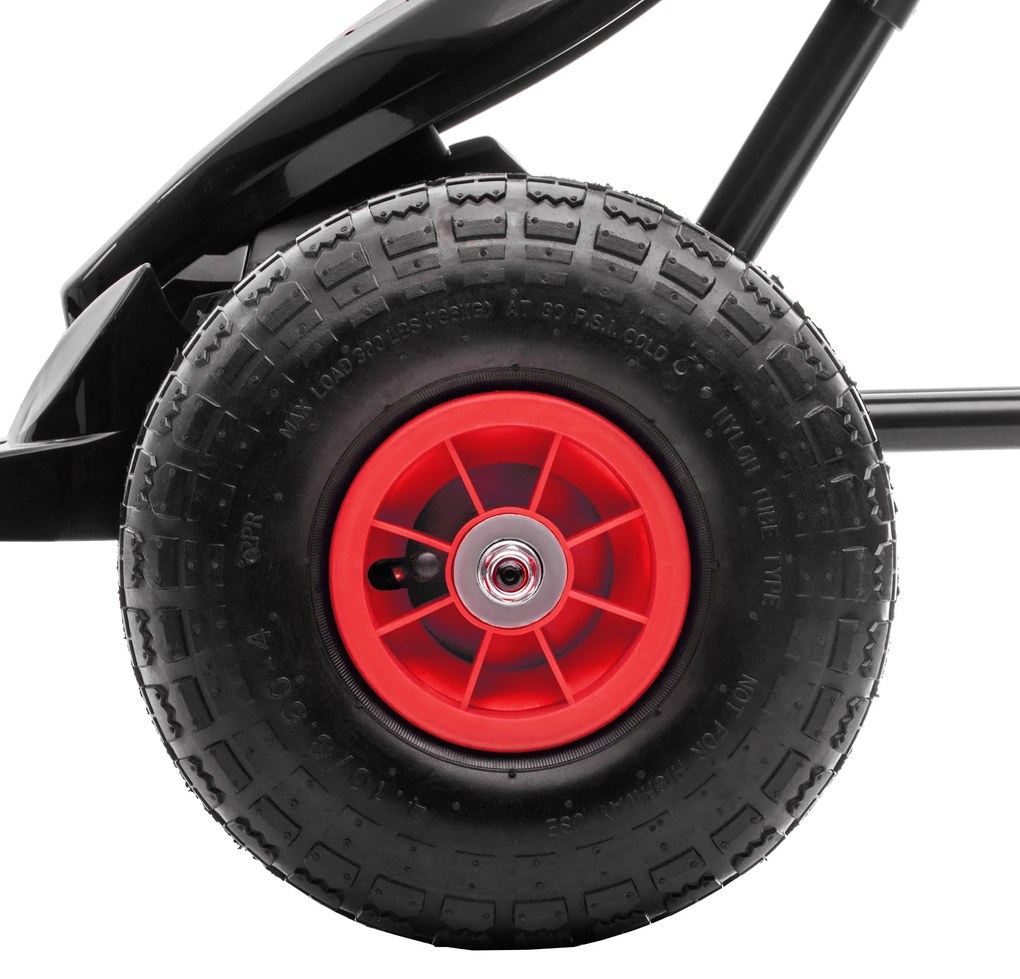 HOMCOM Παιδικό Καρτ, με πεντάλ, ρυθμιζόμενο κάθισμα, εσωτερικού & εξωτερικού χώρου, από 5 ετών, Κόκκινο+Μαύρο, 121 x 58 x 61 εκ.