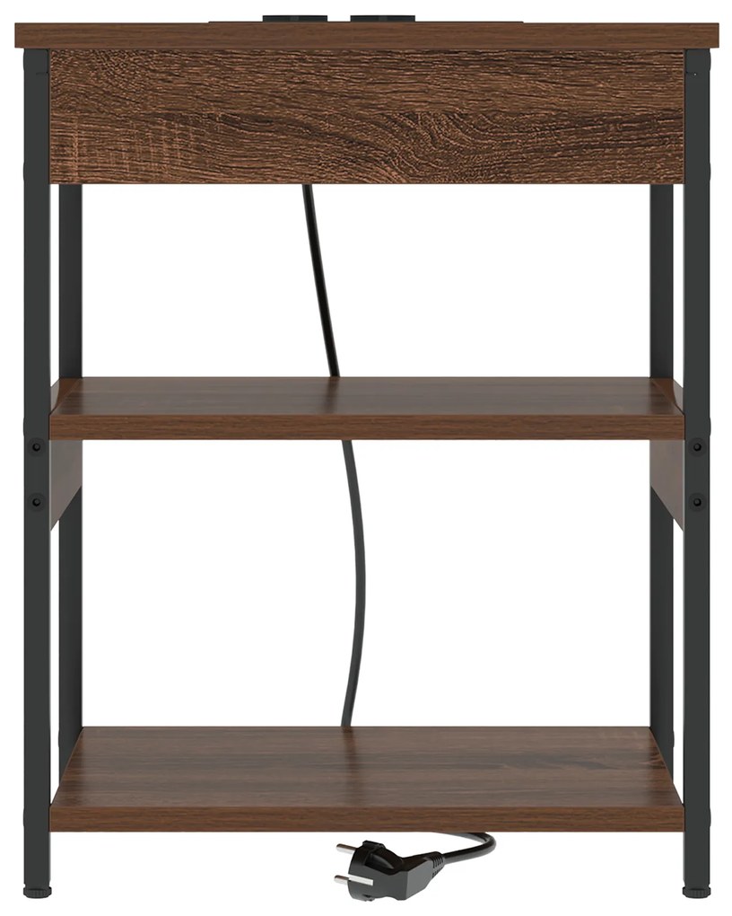 vidaXL Κομοδίνο Καφέ δρυς 41 x 31 x 51 εκ. Επεξεργασμένο ξύλο