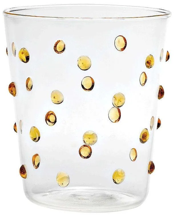 Ποτήρι Νερού Party PY00118 450ml Gold-Clear Zafferano Γυαλί