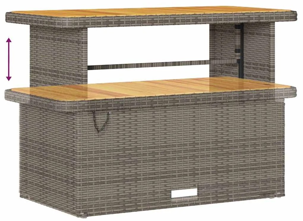 vidaXL Σετ Καναπέ Κήπου με μαξιλάρι 9 pcs Γκρι 110 x 55 x 71 εκ