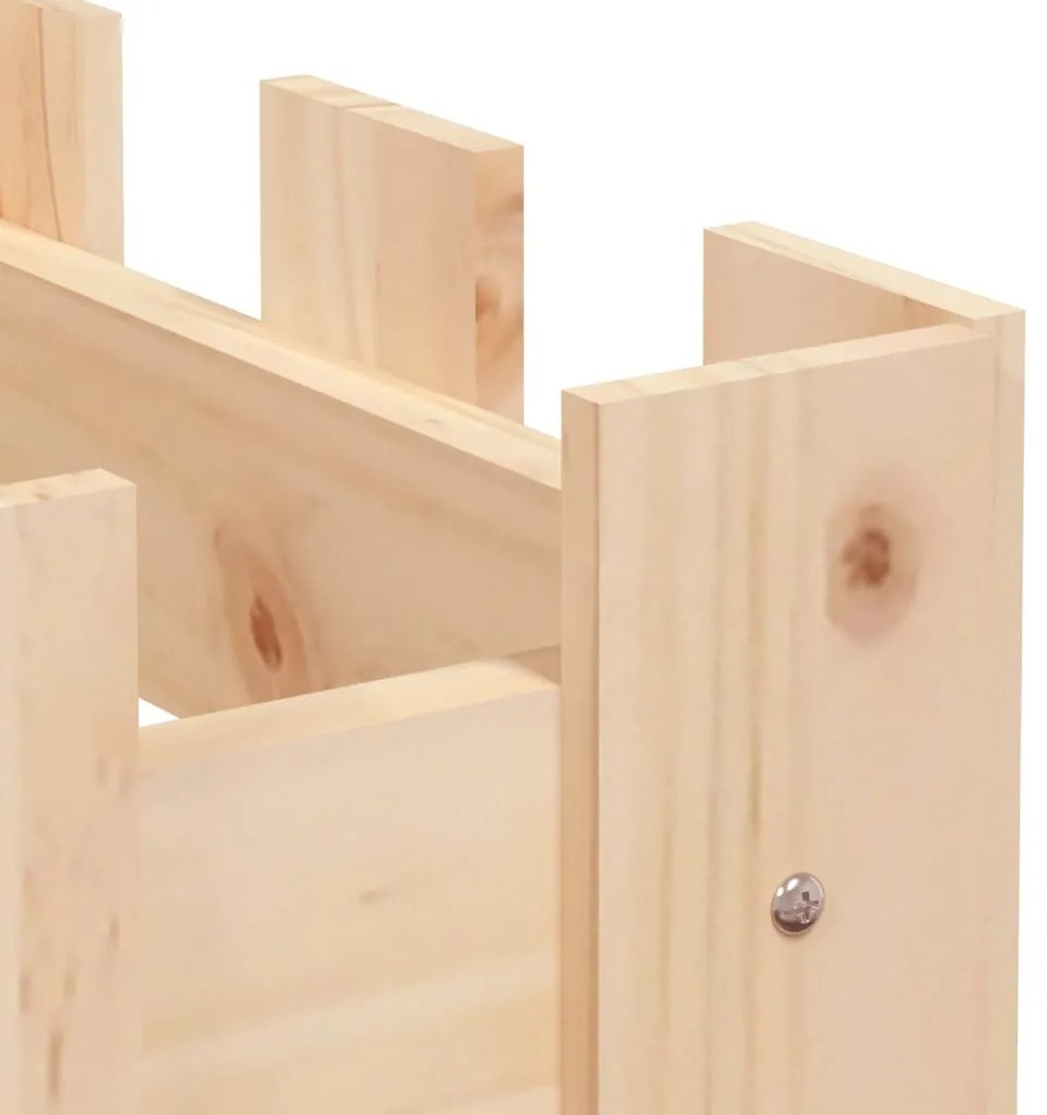 vidaXL Ζαρντινιέρα Υπερυψωμένη Σχ Φράχτη 200 x 30 x 30 εκ. Μασίφ Πεύκο