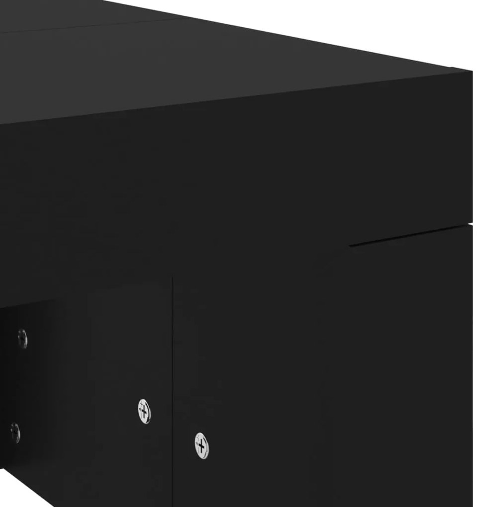 vidaXL Τραπεζάκι Σαλονιού Μαύρο 102 x 50 x 36 εκ. Επεξεργασμένο Ξύλο