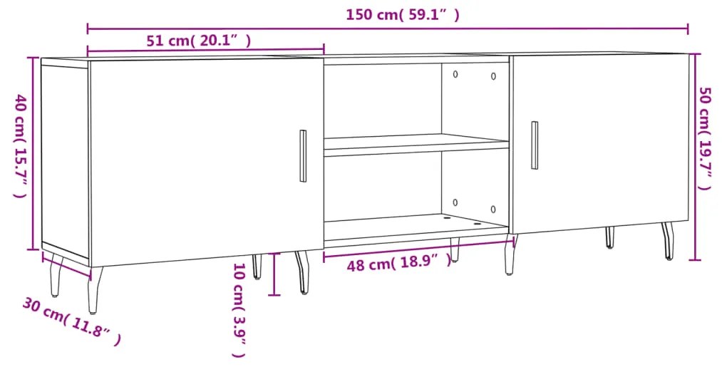 ΈΠΙΠΛΟ ΤΗΛΕΟΡΑΣΗΣ ΓΥΑΛ. ΛΕΥΚΟ150X30X50ΕΚ.ΕΠΕΞΕΡΓΑΣΜΕΝΟ ΞΥΛΟ 829110