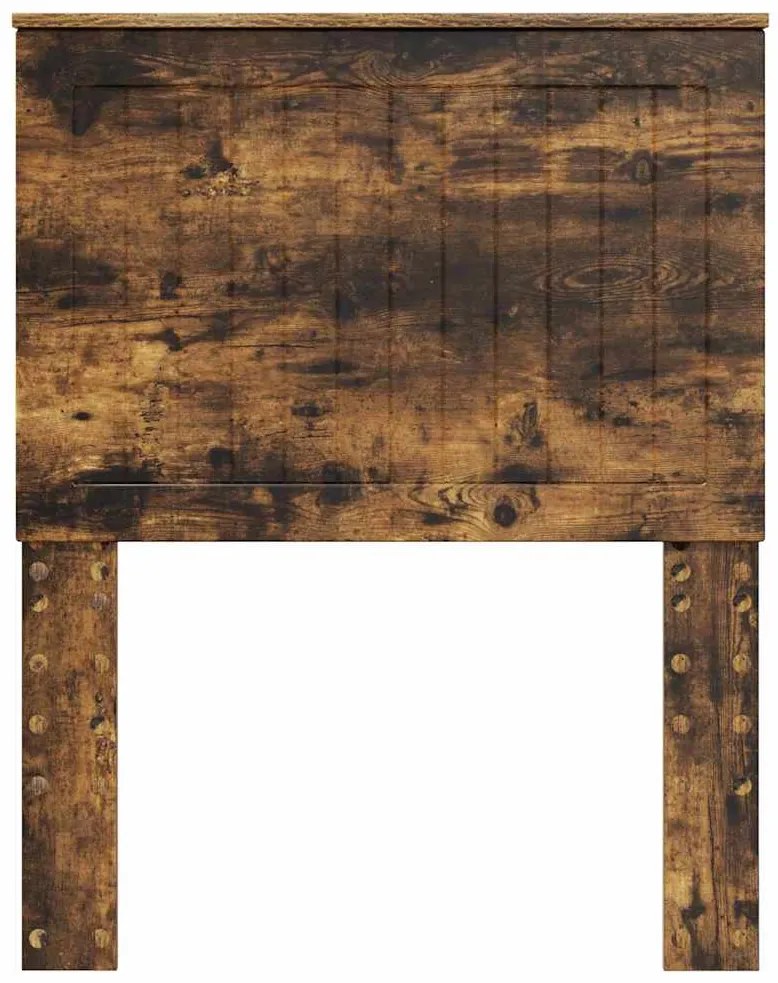 vidaXL Κεφαλάρι με κεφαλάρι Καπνιστό Δρύς 75 cm Επεξεργασμένο ξύλο