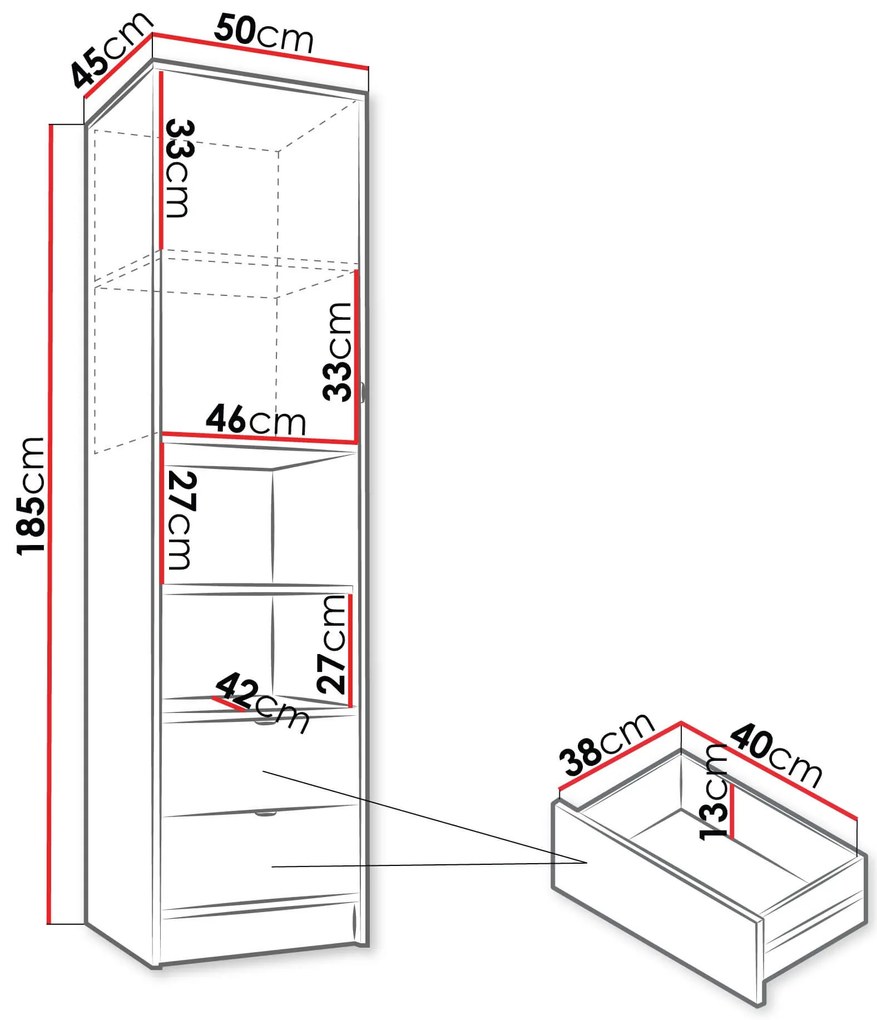 Βιτρίνα Vinxor 1D2SZ