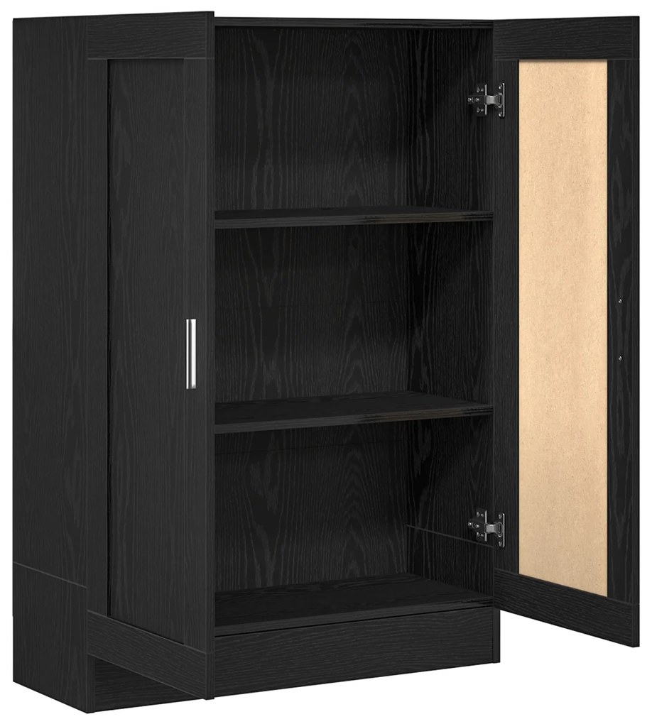 vidaXL Βιβλιοθήκη Μαύρη Δρυς 82,5x30,5x115 εκ από Επεξεργασμένο Ξύλο