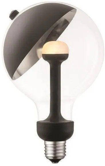 Λάμπα "Move Me" G120-E27 5,5W 2700K Plus Eurolamp-147-81891-Μαύρο-Ασημί 147-81891
