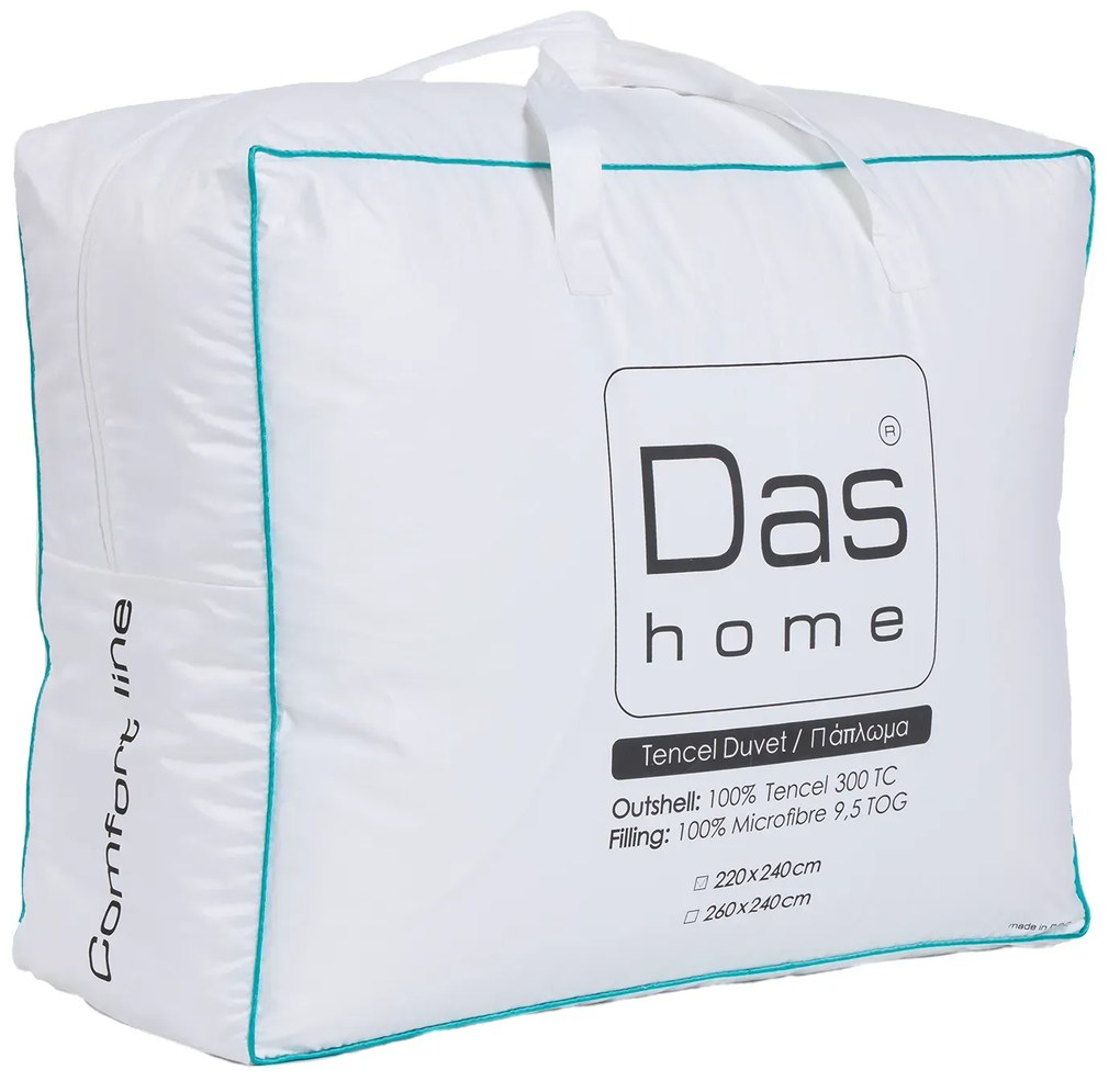 DAS HOME ΠΑΠΛΩΜΑ TENCEL 220X240 COMFORT 1429 WHITE