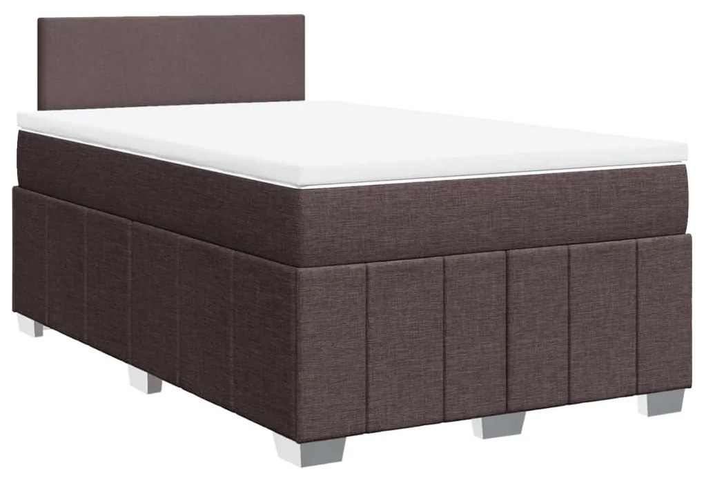 ΚΡΕΒΑΤΙ BOXSPRING ΜΕ ΣΤΡΩΜΑ ΣΚΟΥΡΟ ΚΑΦΕ 120X190 ΕΚ ΥΦΑΣΜΑΤΙΝΟ 3289303