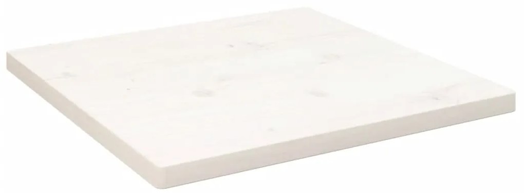 vidaXL Επιφάνεια Τραπεζιού Τετράγωνη Λευκή 50x50x2,5 εκ. Μασίφ Πεύκο