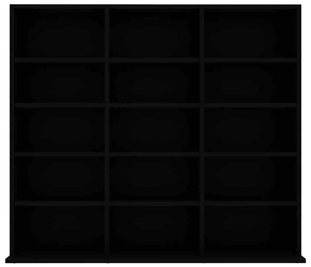 vidaXL Έπιπλο για CD Μαύρο 100 x 23 x 89,5 εκ. από Επεξ. Ξύλο