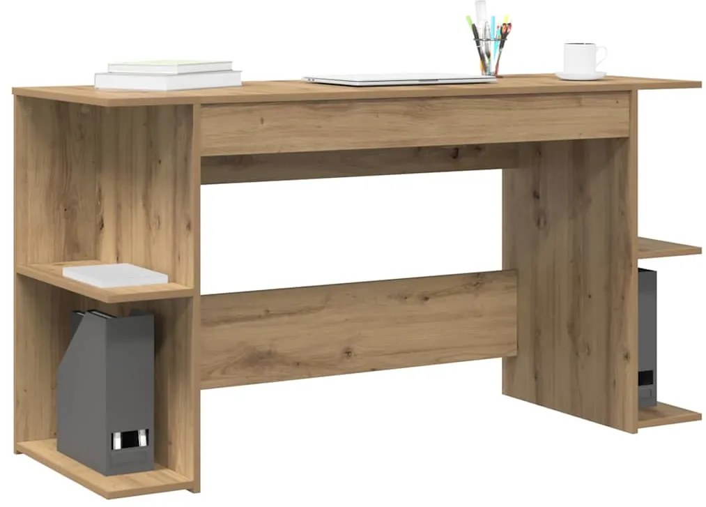 vidaXL Γραφείο artisan δρυς 140 x 50 x 75 εκ. Επεξεργασμένο ξύλο