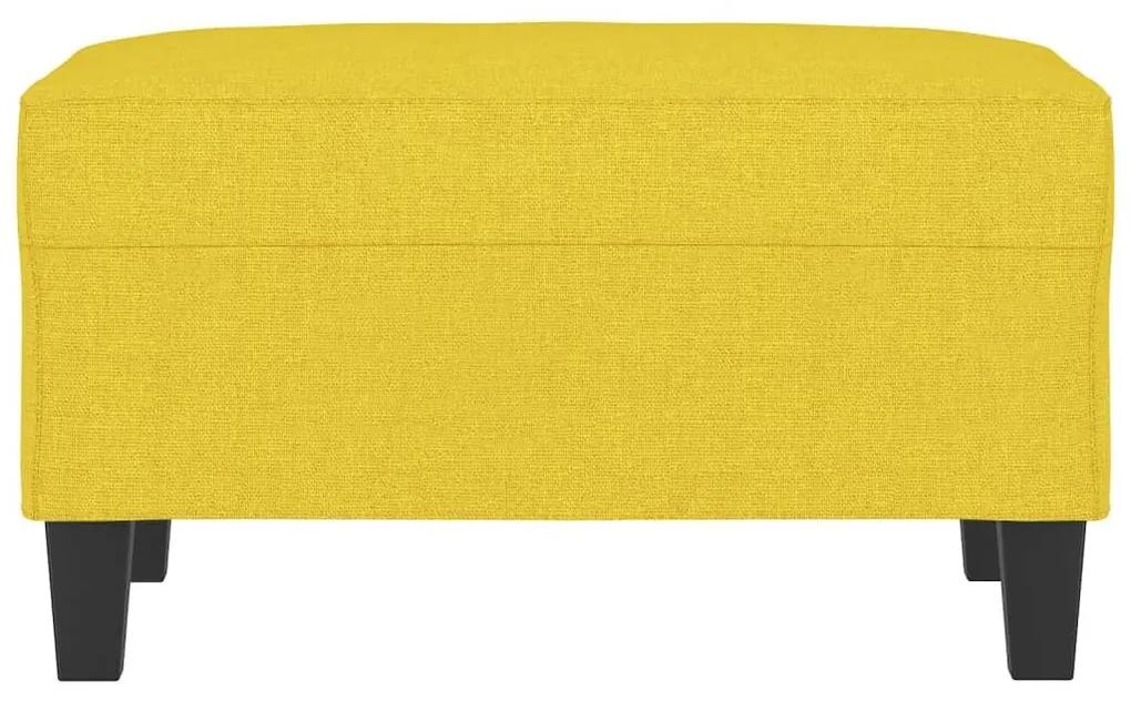 Υποπόδιο Ανοιχτό Κίτρινο 70 x 55 x 41 εκ. Υφασμάτινο - Κίτρινο