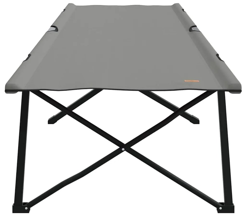 vidaXL Αναδιπλούμενο Κρεβάτι Κάμπινγκ 2 pcs Γκρι 206 x 76 x 74 εκ