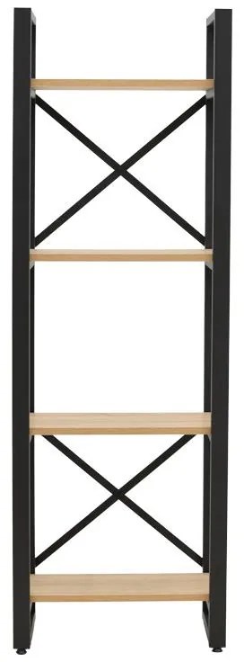Βιβλιοθήκη Crimson oak - μαύρο 50x22x150 εκ. 50x22x150 εκ.