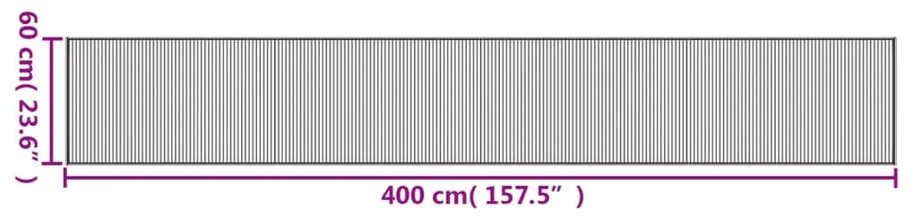 Χαλί Ορθογώνιο Γκρι 60 x 400 εκ. Μπαμπού - Γκρι