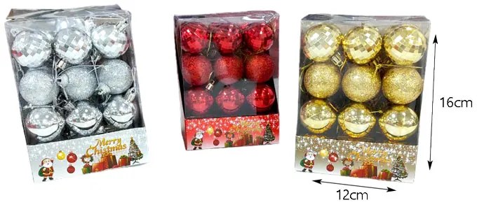 Χριστουγεννιάτικες μπάλες 24τμχ - Christmas decoration balls 24pcs
