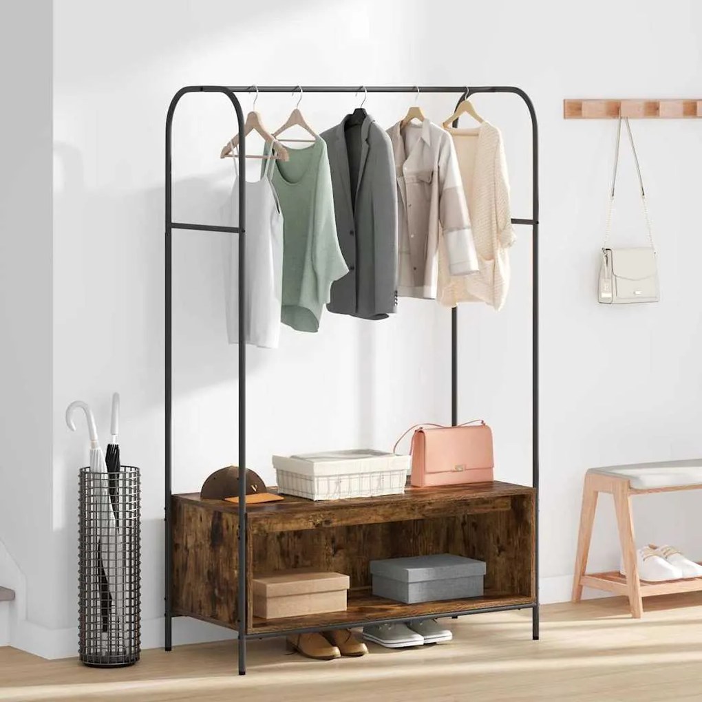 vidaXL Ράφι Ρούχων Καφέ 100 x 44 x 160 εκ Επεξεργασμένο ξύλο