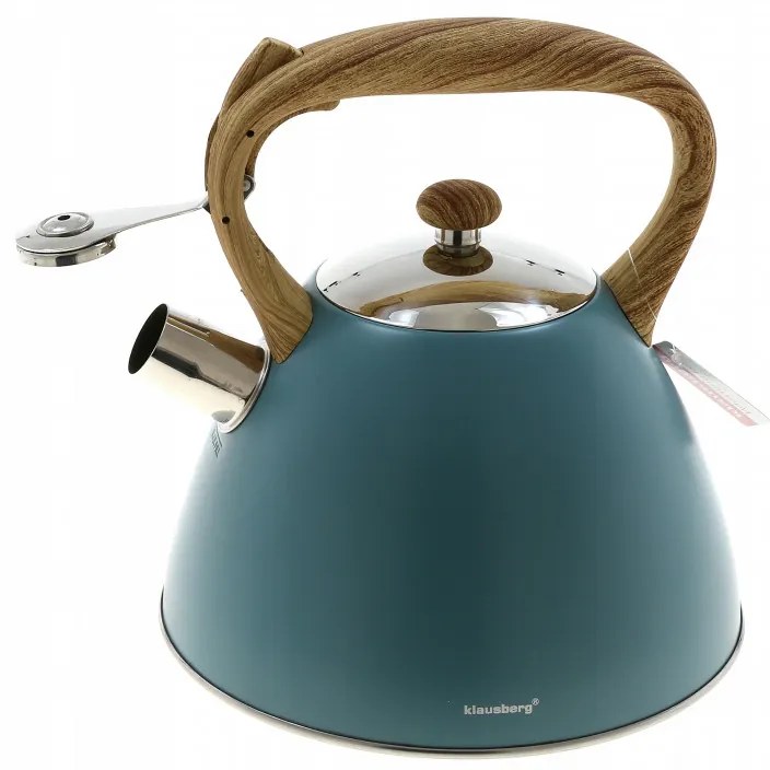 Τσαγιέρα Klausberg KB 7263, 22 cm, 3 l, Σφυρίχτρα ατμού, Επαγωγή, Μπλε