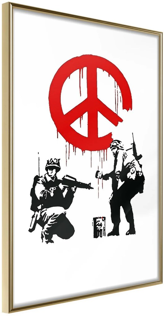 Αφίσα - Banksy: CND Soldiers I - 20x30 - Χρυσό - Χωρίς πασπαρτού