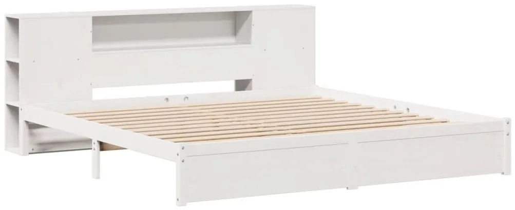 vidaXL Κρεβάτι Βιβλιοθήκη Χωρίς Στρώμα 180x200 εκ Μασίφ Ξύλο Πεύκου