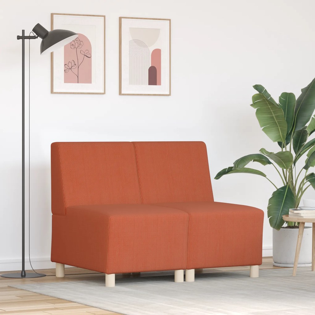 vidaXL Καθίσμα Σαλονιού 2 pcs Πορτοκαλί 55 x 74 x 82 εκ. Βελούδο