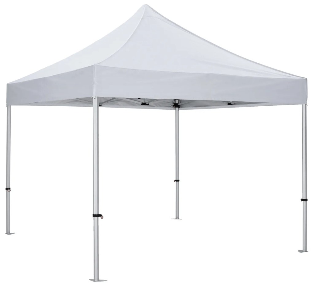 GAZEBO MATTHEW-AL HM6313 ΠΤΥΣΣΟΜ.-ΣΚΕΛΕΤΟΣ ΑΛΟΥΜ.ΑΣΗΜΙ-ΛΕΥΚΟ ΥΦΑΣΜΑ 3x3x3,43Yμ - HM6313