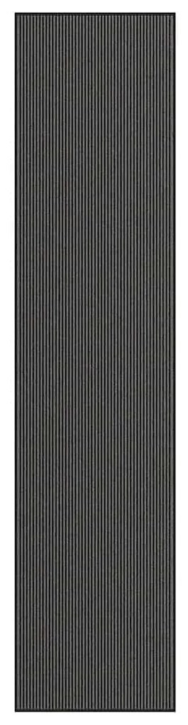 vidaXL Πατάκι Εισόδου Ριγέ Μαύρο και Γκρι 115 x 500 εκ.