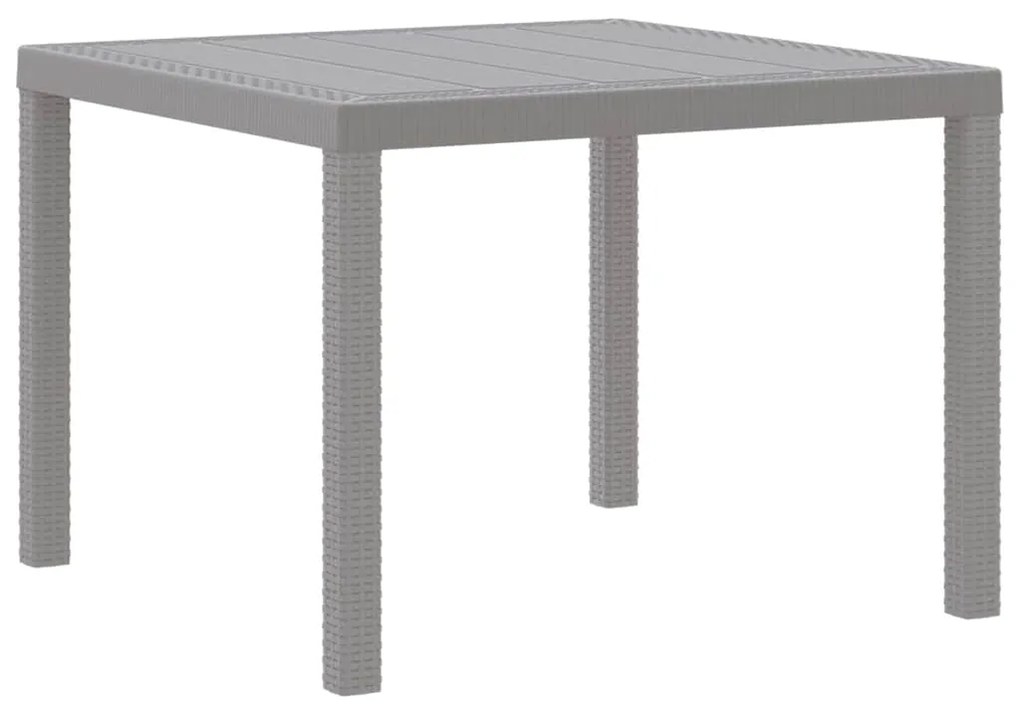 vidaXL Σέτ φαγητού για κήπο 3 pcs Ανοιχτό γκρι Rattan Polt