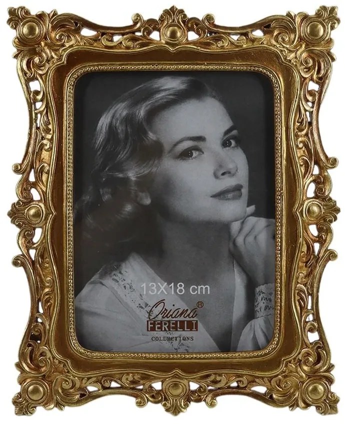 Κορνίζα Polyresin Χρυσή 13x18εκ. Oriana Ferelli® XL24065157