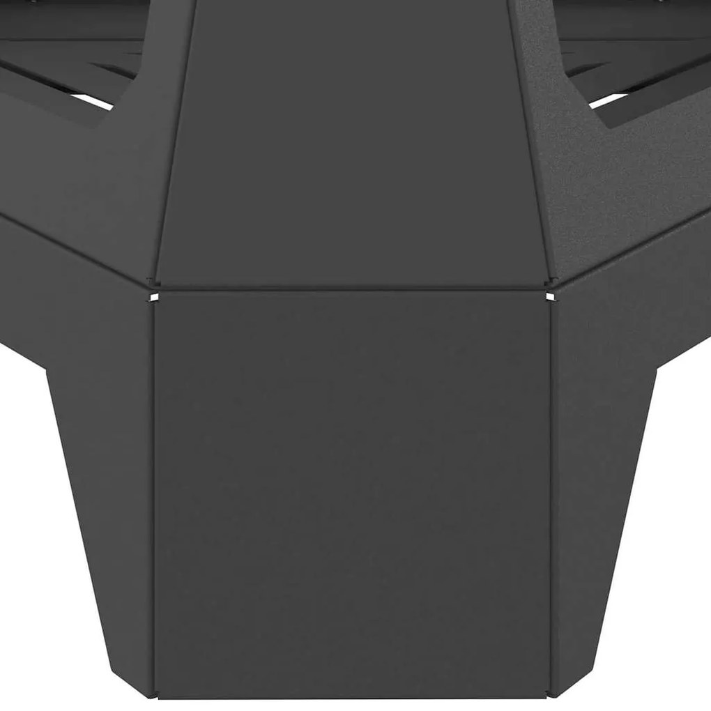 vidaXL Τζάκι με Καμινάδα Μαύρο 50x43x52 εκ Ατσάλι