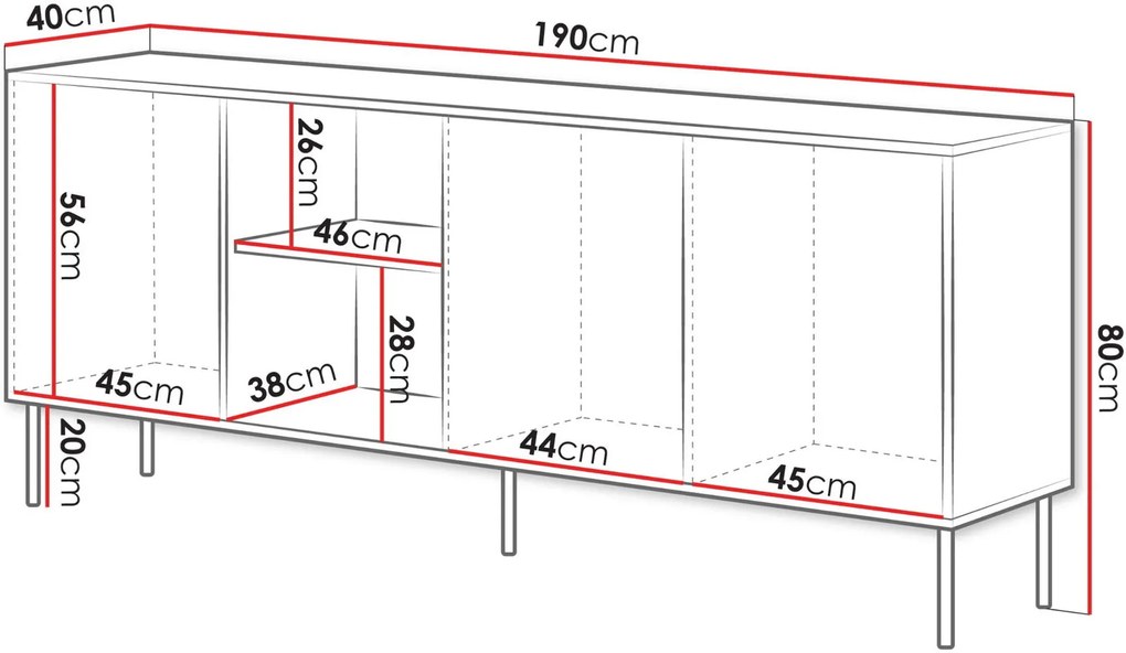 Μπουφές Inserto 190 3D1W-Mauro