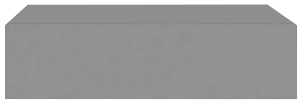 Ράφι Επιτοίχιο με Συρτάρι Γκρι 40 x 23,5 x 10 εκ. από MDF - Γκρι
