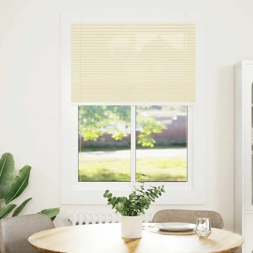 vidaXL Πλισέ περσίδα Κρέμα 85x150 cm Πλάτος υφάσματος 84,4 cm