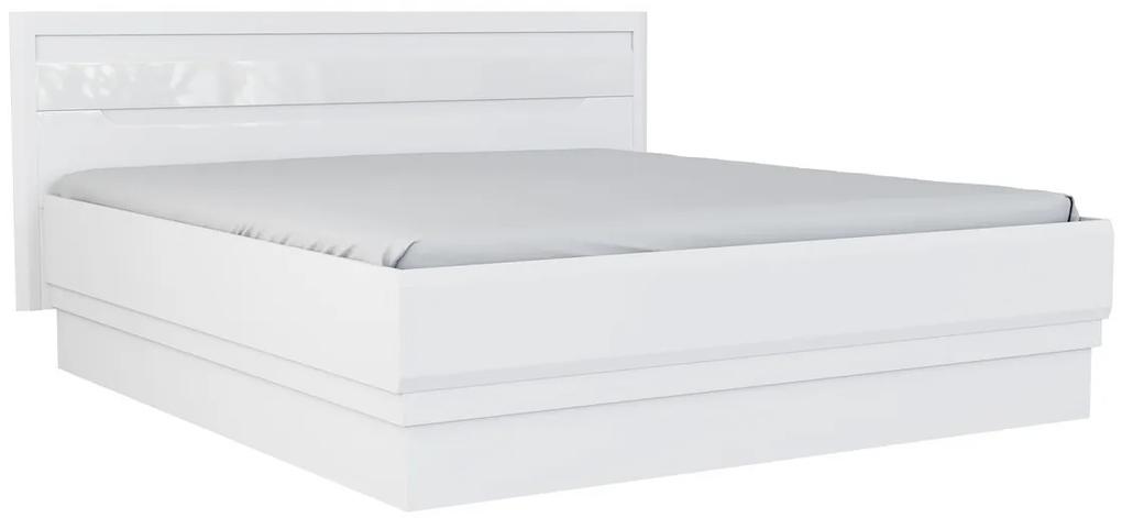Κρεβάτι Orlando K118, Διπλό, Άσπρο, 180x200, Πλαστικοποιημένη μοριοσανίδα, Ινοσανίδες μέσης πυκνότητας, 202x202x102cm | Epipla1.gr
