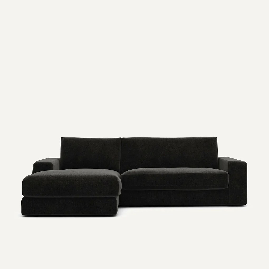 Γωνιακός καναπές από βελούδινο chenille ύφασμα, Skander