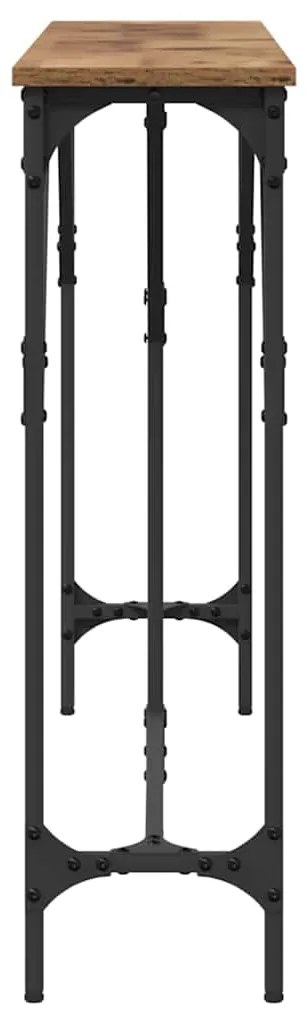 vidaXL Τραπέζι κονσόλας Παλιό Ξύλο 140 x 23 x 75 cm
