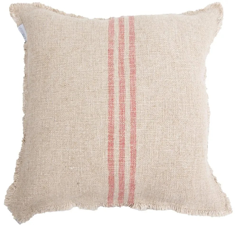 Μαξιλαροθήκη Διακοσμητική 0860002 45x45cm Beige-Pink Soulworks 45X45 Λινό