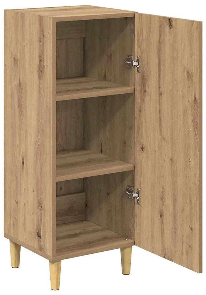 vidaXL Πλαϊνό γραφείο artisan δρυς 34,5 x 34 x 90 εκ.