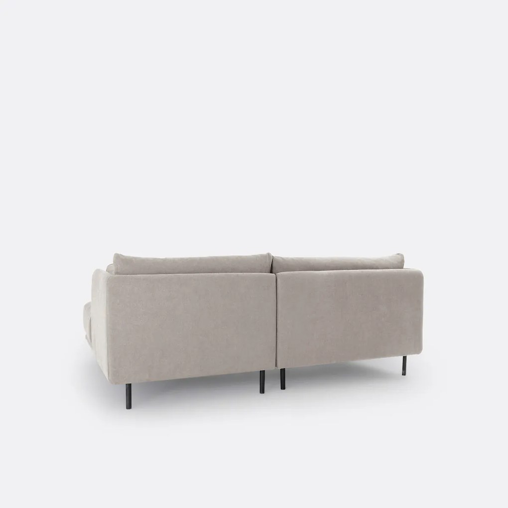 Γωνιακός δεξιός καναπές με ταπετσαρία ανάγλυφης ύφανσης, Victor