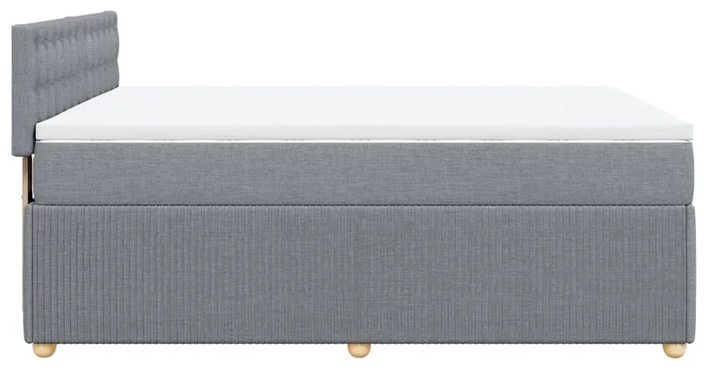 ΚΡΕΒΑΤΙ BOXSPRING ΜΕ ΣΤΡΩΜΑ ΑΝΟΙΧΤΟ ΓΚΡΙ 140X190 ΕΚ. ΥΦΑΣΜΑΤΙΝΟ 3289765