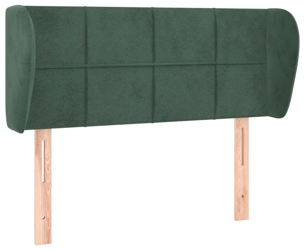 Κεφαλάρι με Πτερύγια Σκούρο Πράσινο 83x23x78/88 εκ. Βελούδινο 3117177