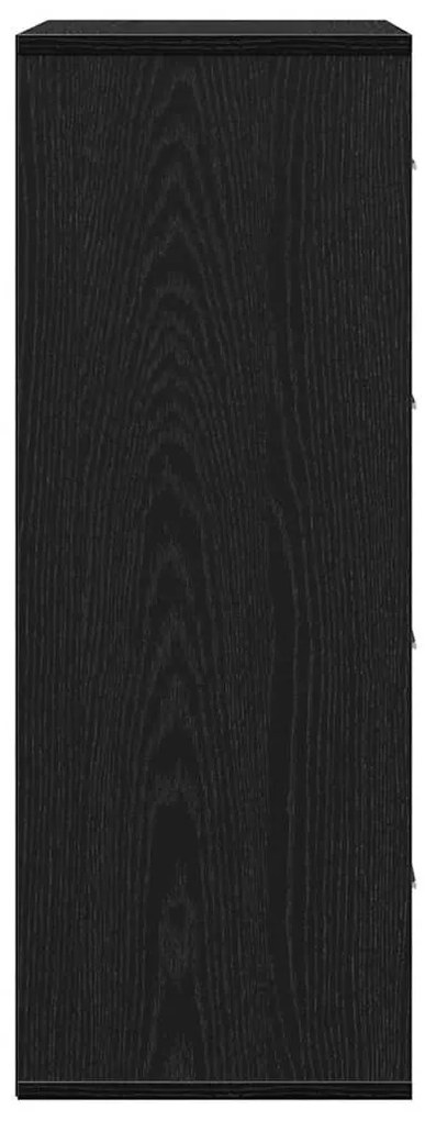 vidaXL Πλαϊνό γραφείο Μαύρη Οξυά 60 x 31 x 84 εκ. Επεξεργασμένο ξύλο