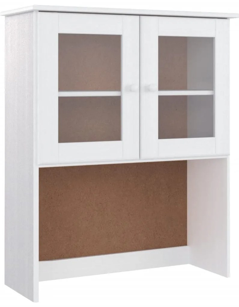vidaXL Ντουλάπι ALTA Λευκό 77 x 35 x 188 εκ. από Μασίφ Ξύλο Πεύκου