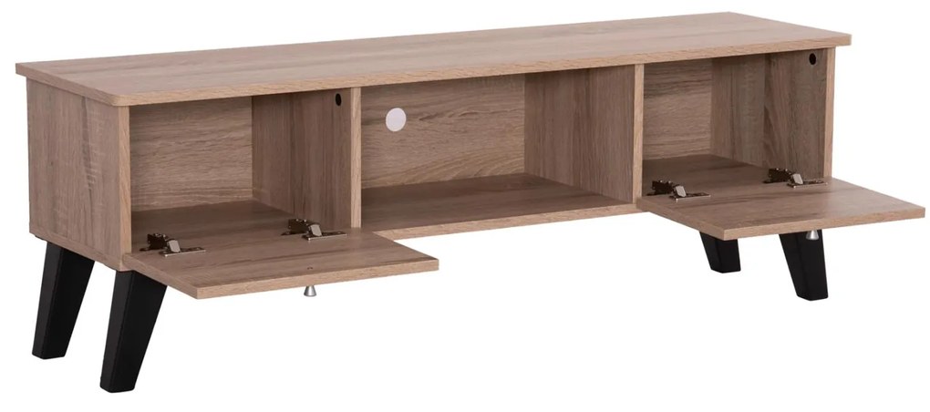 Έπιπλο τηλεόρασης IREN Μελαμίνη σε Sonoma Oak - Μαύρο 120x34x41Yεκ. 120x34x41 εκ.