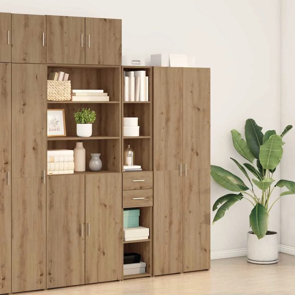 vidaXL Highboard artisan δρυς 30 x 42.5 x 185 εκ Επεξεργασμένο ξύλο