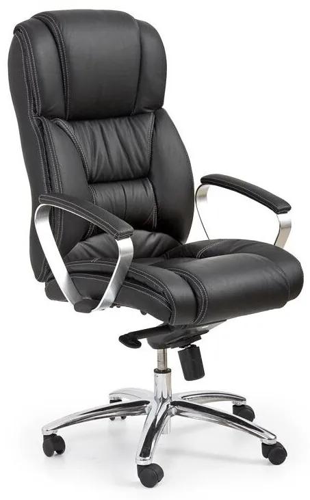 Καρέκλα γραφείου Houston 595, Μαύρο, 118x68x74cm, 26 kg, Με μπράτσα, Με ρόδες, Μηχανισμός καρέκλας: Μηχανισμός multiblock | Epipla1.gr