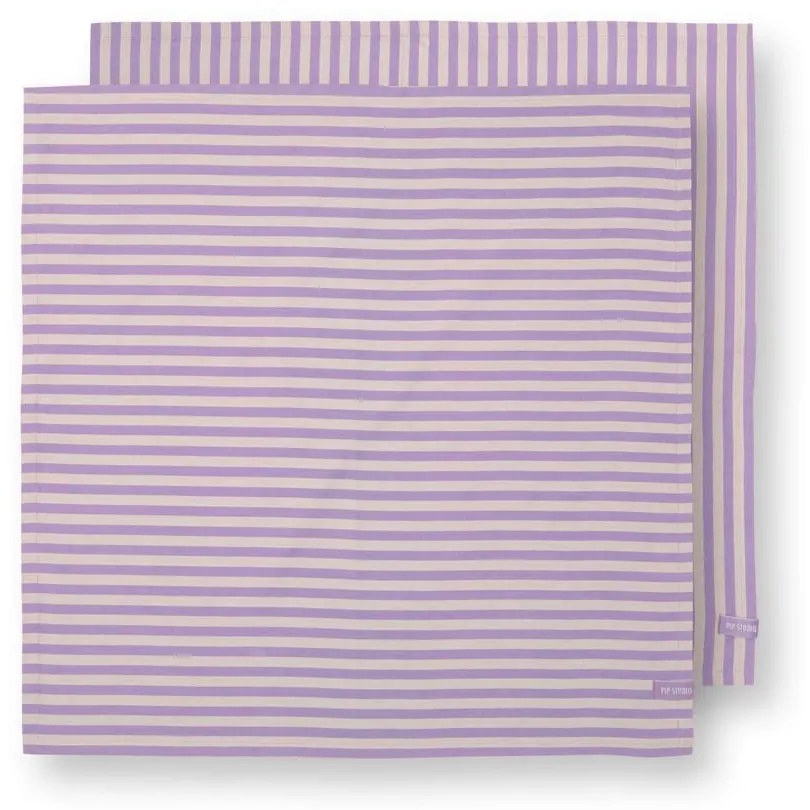 ΣΕΤ ΠΟΤΗΡΟΠΑΝΑ 65x65cm 2 ΤΕΜ. PIP STUDIO - STRIPES LILAC