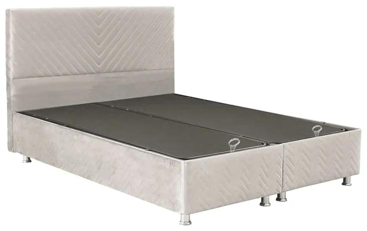 Κρεβάτι Rizko pakoworld διπλό με αποθηκευτικό χώρο κρεμ 160x200εκ